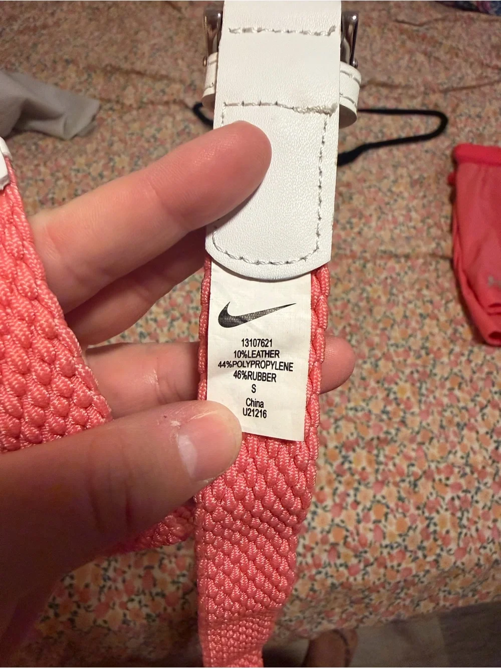 Coral Nike Belt